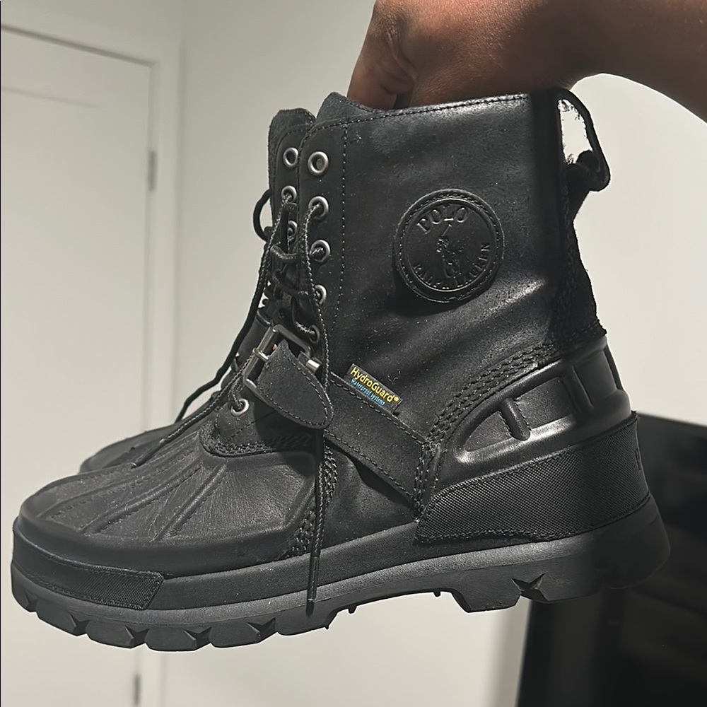 Polo by Ralph Lauren Black Rugged Ankle Boots